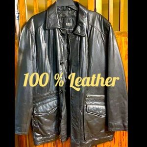 R & O brand by Reilly Olmes Leather coat Large